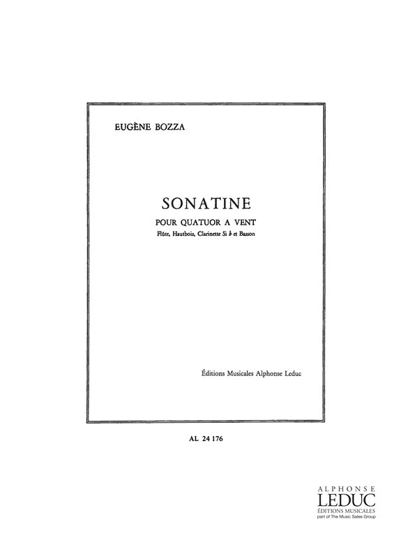 Sonatine, pour quatuor a vent (flûte, hautbois, clarinette en Sib et basson)