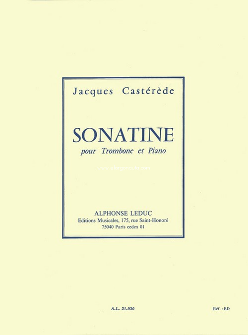 Sonatine, pour Trombone et Piano