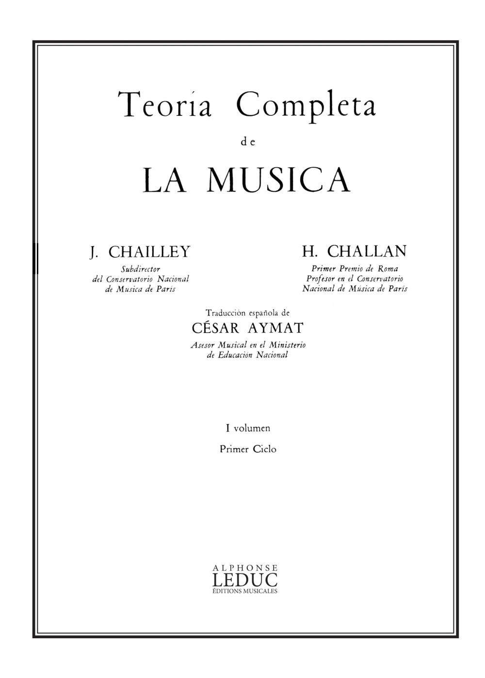Teoría completa de la música, vol. I. 9790046227791