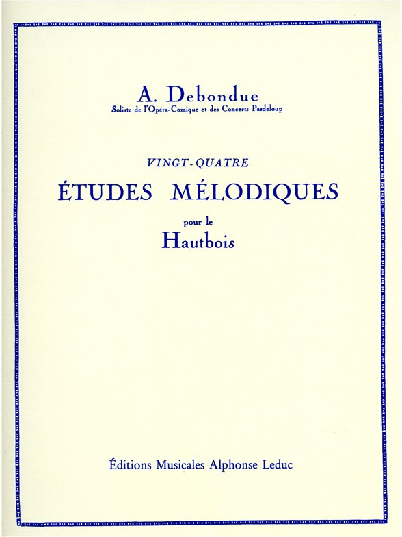 Vingt-quatre études mélodiques pour le hautbois