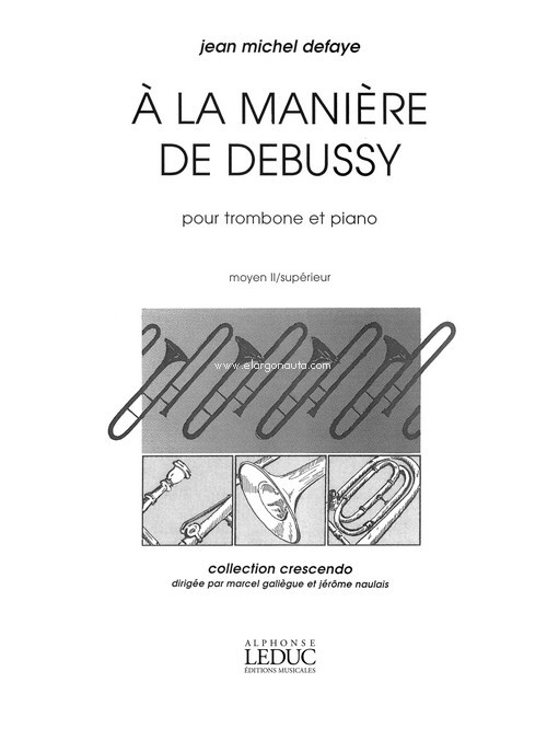 A La Maniere De Debussy, Trombone and Piano