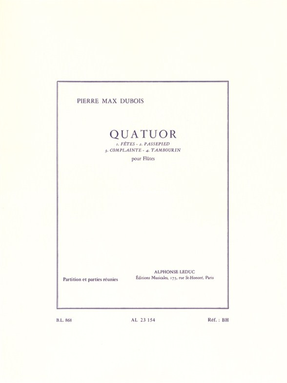 Quatuor Pour Flûtes, Flute