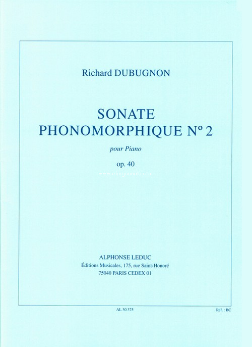 Sonate Phonomorphique N02 Op40, Piano