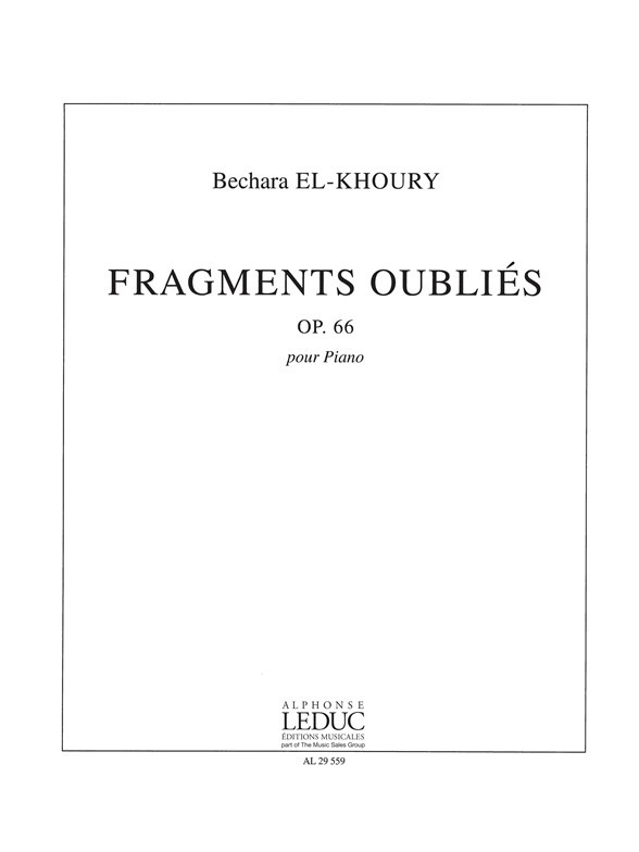 Fragments Oubliés Op. 66, Piano