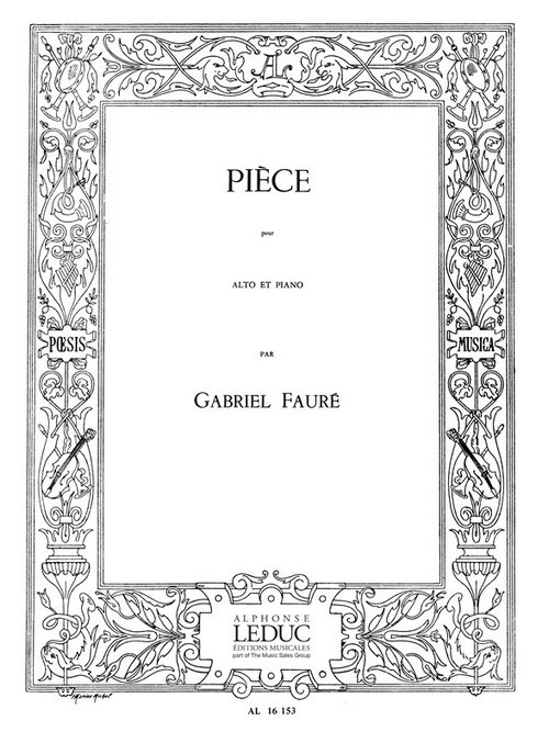 Pièce, Viola and Piano. 9790046161537