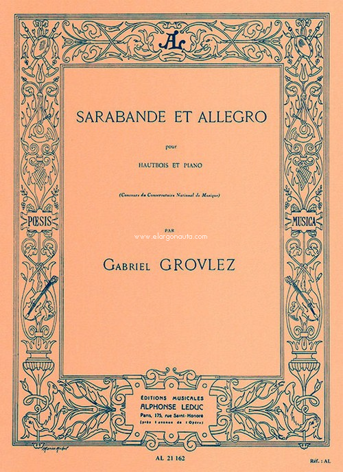 Sarabande et Allegro, pour hautbois et piano