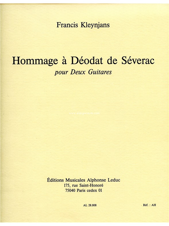 Hommage à Déodat de Severac, pour guitare