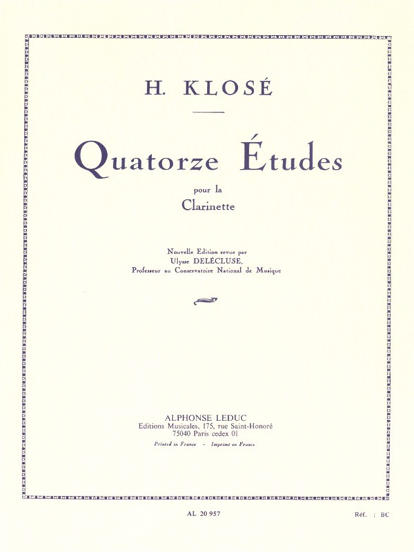 14 Etudes Op18, Clarinet