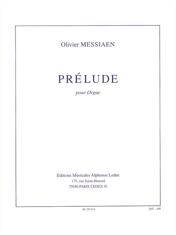 Prelude, Organ