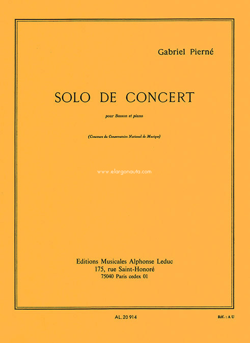 Solo de concert, op. 35, pour basson et piano