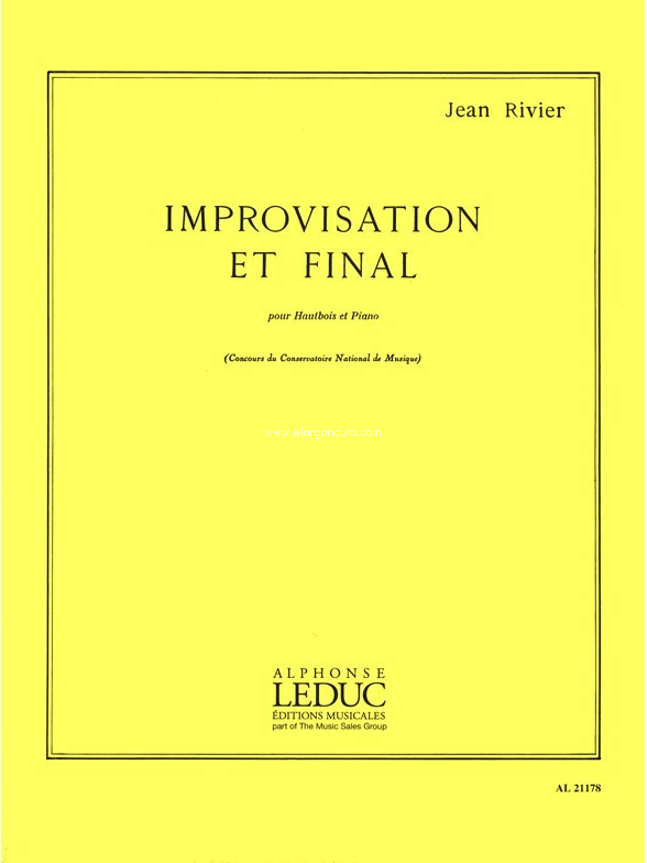 Improvisation Et Final, Oboe and Piano