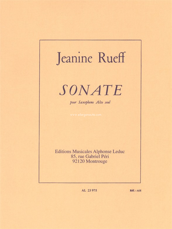 Sonate pour saxophone alto seul