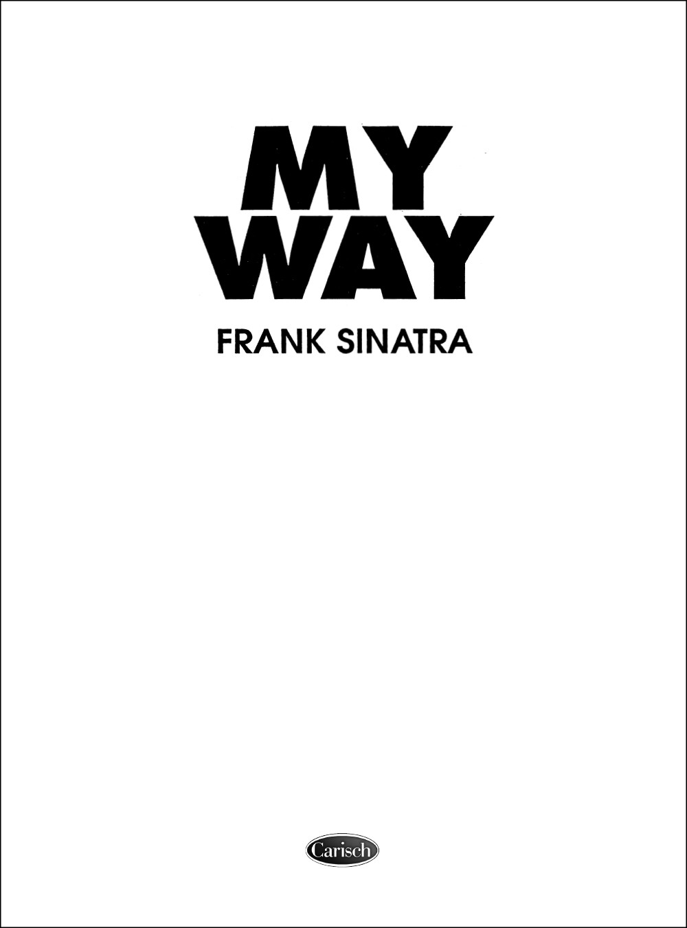 My Way, for voice and piano