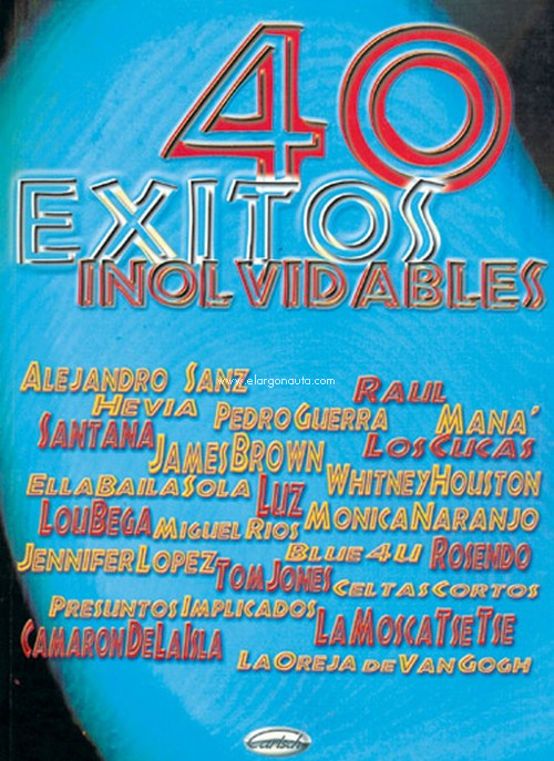 40 Éxitos Inolvidables (voz, piano, guitarra)