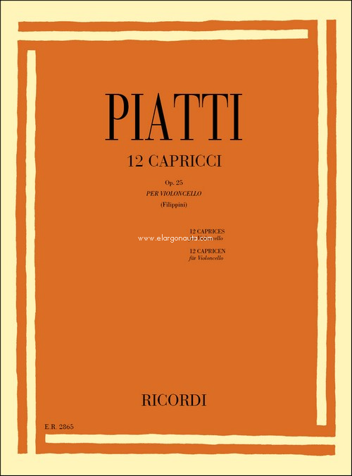 12 Capricci, Op. 25, per violoncello