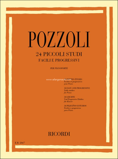 24 pequeños estudios fáciles y progresivos para piano. 9790041820675