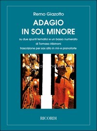 Adagio In Sol Min. Per Archi E Organo: Trascrizione Per Sax Alto In Mi Bem. E Pianoforte, Saxophone and Piano
