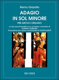Adagio In Sol Min. Per Archi E Organo, Oboe [2 Oboi] [Corno Inglese] E Pf.