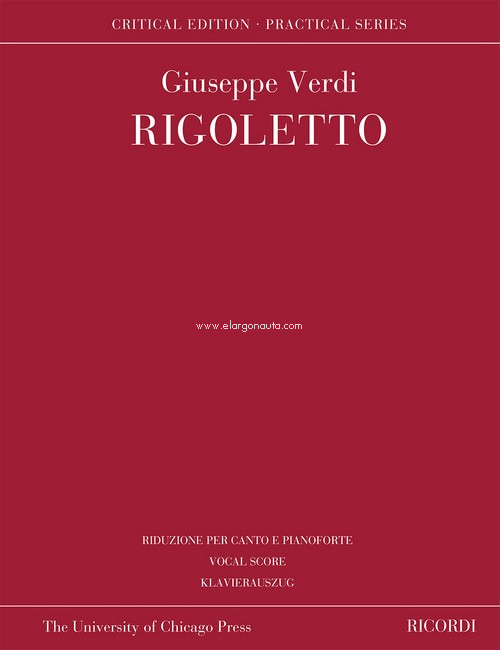 Rigoletto, riduzione per canto e pianoforte