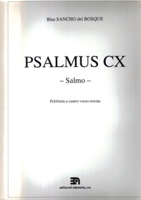 Psalmus CX -Salmo-, polifonía a cuatro voces mixtas. 9788438102459