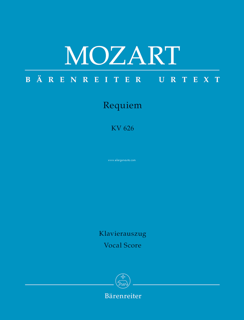 Requiem, KV 626, Klavierauszug, Vocal Score