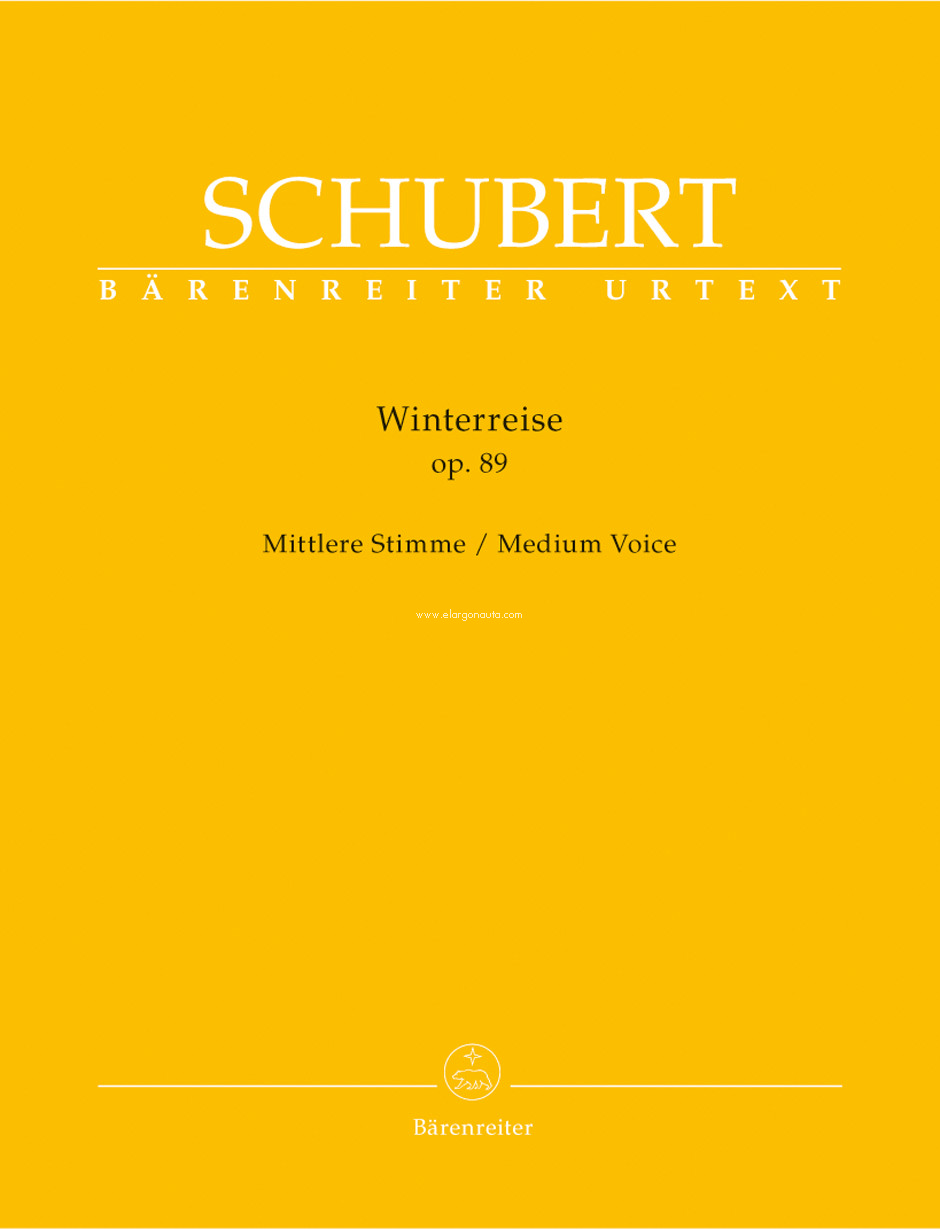 Winterreise op. 89 D 911. Mittlere Stimme/Medium Voice. URTEXT. 9790006538751