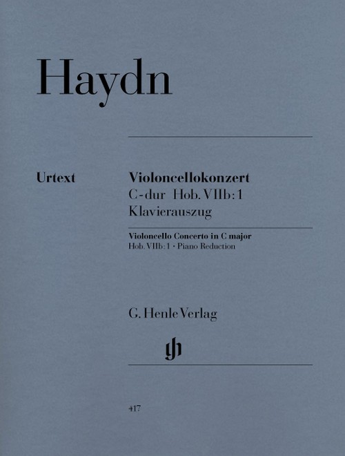 Violoncellokonzert, C-dur Hob. VIIb:1, Klavierauszug. Urtext. 9790201804170