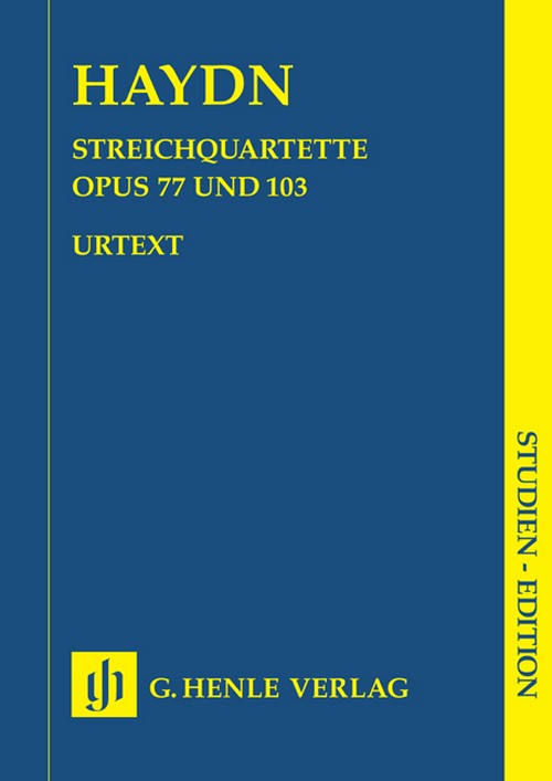 Streichquartette Heft XI: Lobkowitz-Quartette Opus 77 und letztes Quartett Opus 103. Urtext, Studien Edition. 9790201892153