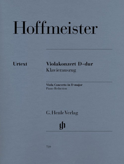 Viola Concerto in D major. Piano Reduction. 9790201807393