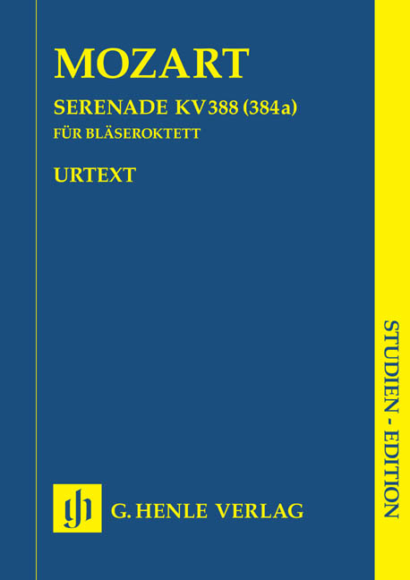 Serenade C-moll, KV 388 (384a) für Bläseroktett. Urtext, Studien Edition. 9790201897974 Serenade C-moll, KV 388 (384a) für Bläseroktett. Urtext, Studien Edition. 9790201897974