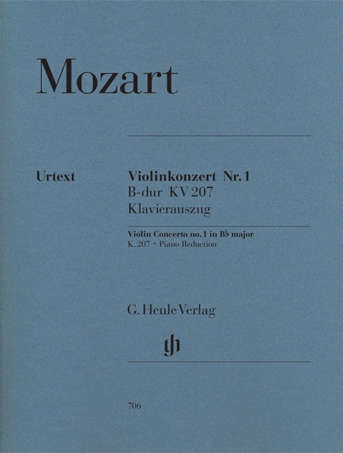 Violin Concerto No. 1 in B flat major, KV 207, Piano Reduction. 9790201807065