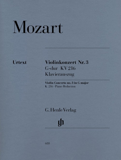 Violin Concerto No. 3 in G major, KV 216, Piano Reduction. 9790201806884