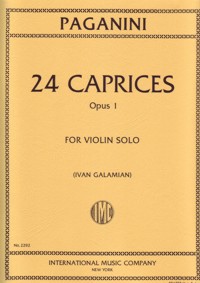 24 Caprices, opus 1, for violin solo