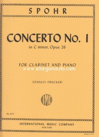 Concerto No. 1 C minor, op. 26, for Clarinet and Piano. 9790220417894