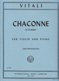 Chaconne in G minor, for Violin and Piano