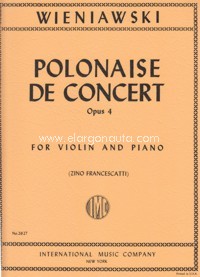 Polonaise de Concert D major op. 4, for violin and piano