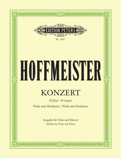 Konzert Für Viola und Orchester: D-Dur (without CD), Viola and Piano