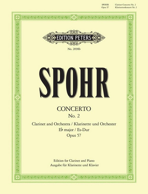 Clarinet Concerto No.2 in E flat minor Op.57: Piano Reduction, Clarinet and Piano
