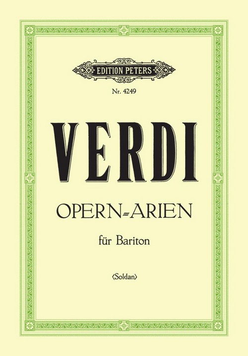 Ausgewählte Opern-Arien für Bariton, Gesang und Klavier. 9790014021924