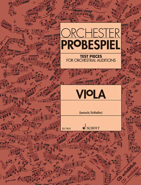 Orchester Probespiel. Test Pieces for Orchestral Auditions. Viola. 9783795797300