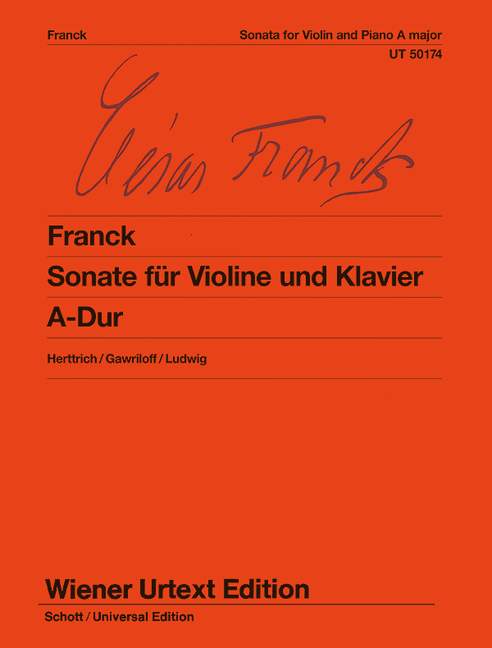 Sonata for Violin and Piano A major = Sonate für Violine und Klavier A-Dur