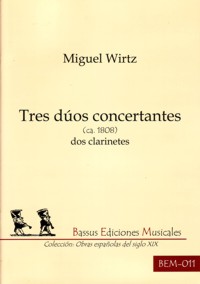 Tres dúos concertantes (ca. 1808), dos clarinetes. 9790901316607