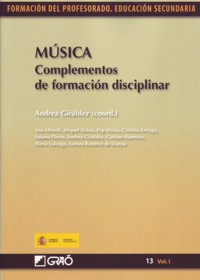 Música: Complementos de formación disciplinar. Formación del profesorado. Educación secundaria