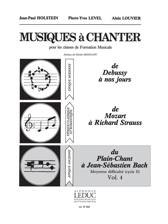 Musiques à chanter - Cycle 2 Niveau moyen / Volume 4 (Plaint-Chant à Bach)