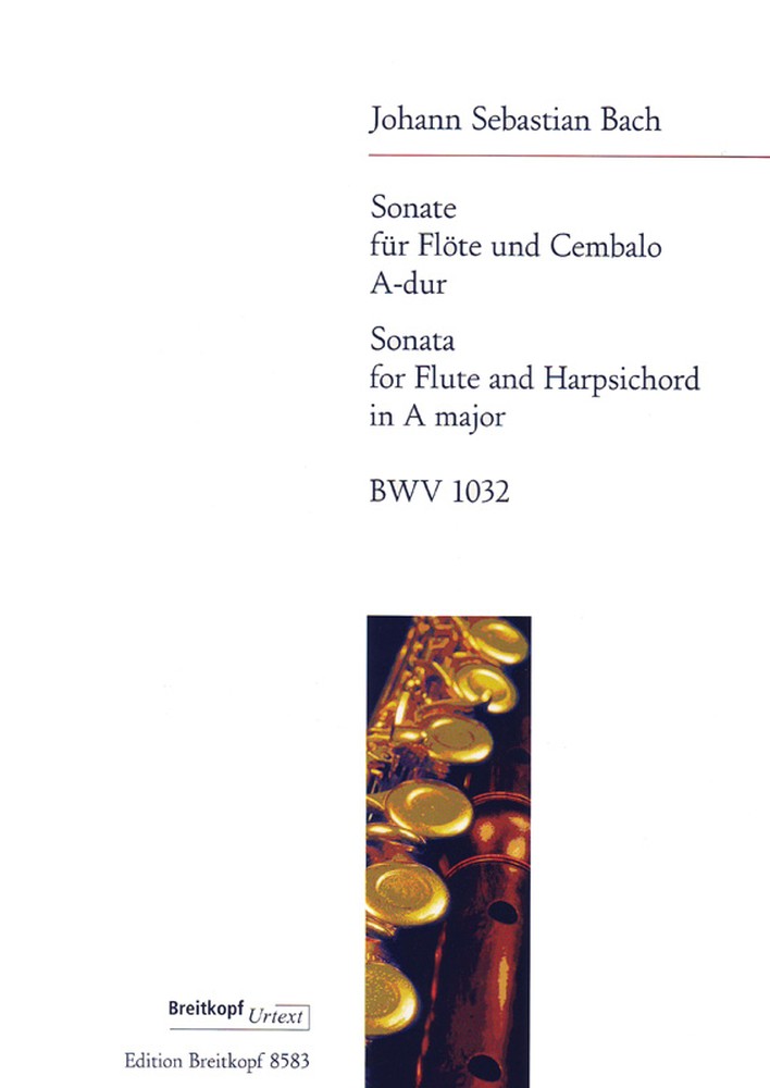 Sonate A-dur BWV 1032 für Flöte und Cembalo. 9790004180174