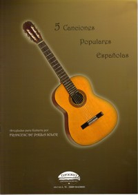 5 Canciones Populares Españolas, para guitarra. 9790692130215