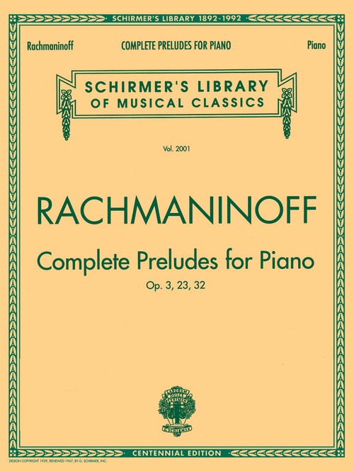 Complete Preludes for Piano: Op. 3, Op. 23, Op. 32. 9780793533060