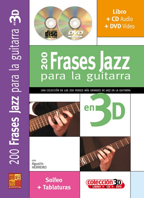 200 frases jazz para la guitarra, en 3D