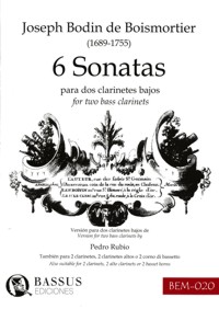 Seis sonatas para dos clarinetes bajos. 9790901314542