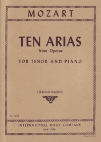 10 Arias, tenor voice and piano. 